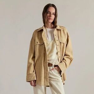 Free People NWT Peached Shirt Jacket - L